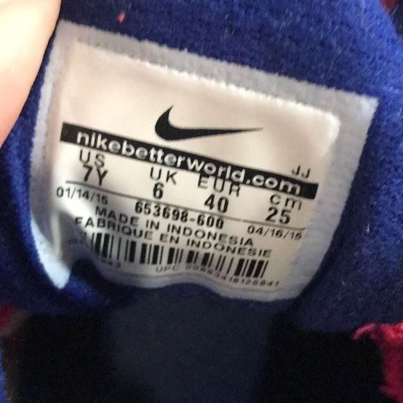 Nike Flex Experience 3 Pink Running Shoes 653698-600 Women’s Size 8.5 (7Y) - Picture 11 of 12